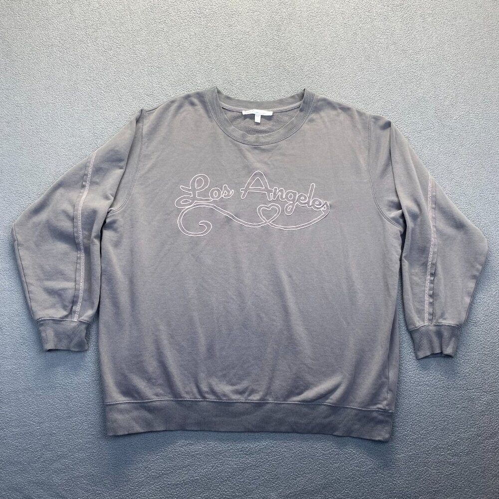 Seven7 Sweatshirt Womens Size Large,‎ Gray Los Angeles Heart Long Sleeve